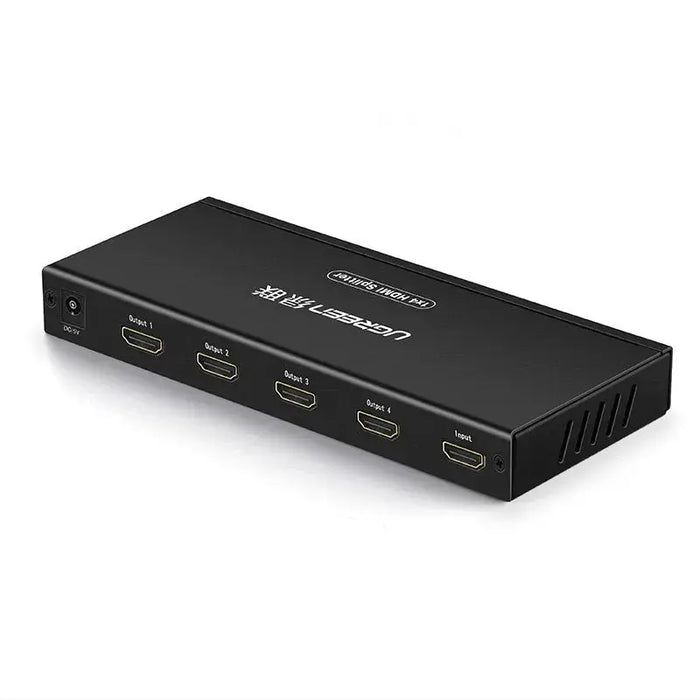 UGREEN 1x4 HDMI Splitter, HDMI Amplifier Splitter 1 In 4 Out, Supports 4K@30Hz, Full HD 1080P, 3D for TV, Monitor, Projector (40202) Ugreen
