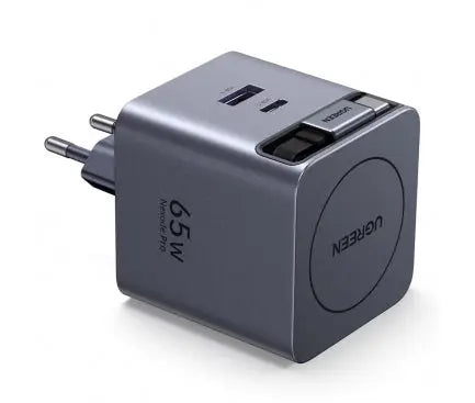 UGREEN 45W GaN Fast Charger with Retractable Cable | EU Pin Charger(65822) TeckPot
