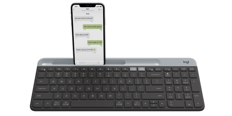 Logitech K580 Slim Multi-Device Wireless Keyboard – Graphite