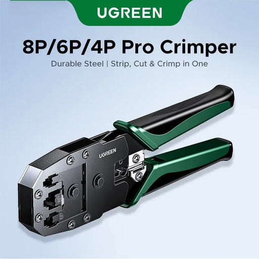 UGREEN RJ45 Crimping Tool NW304 (35971) – 3-in-1 Ethernet Cable Crimper, Cutter & Stripper for CAT5/CAT6/CAT7/CAT8 TeckPot