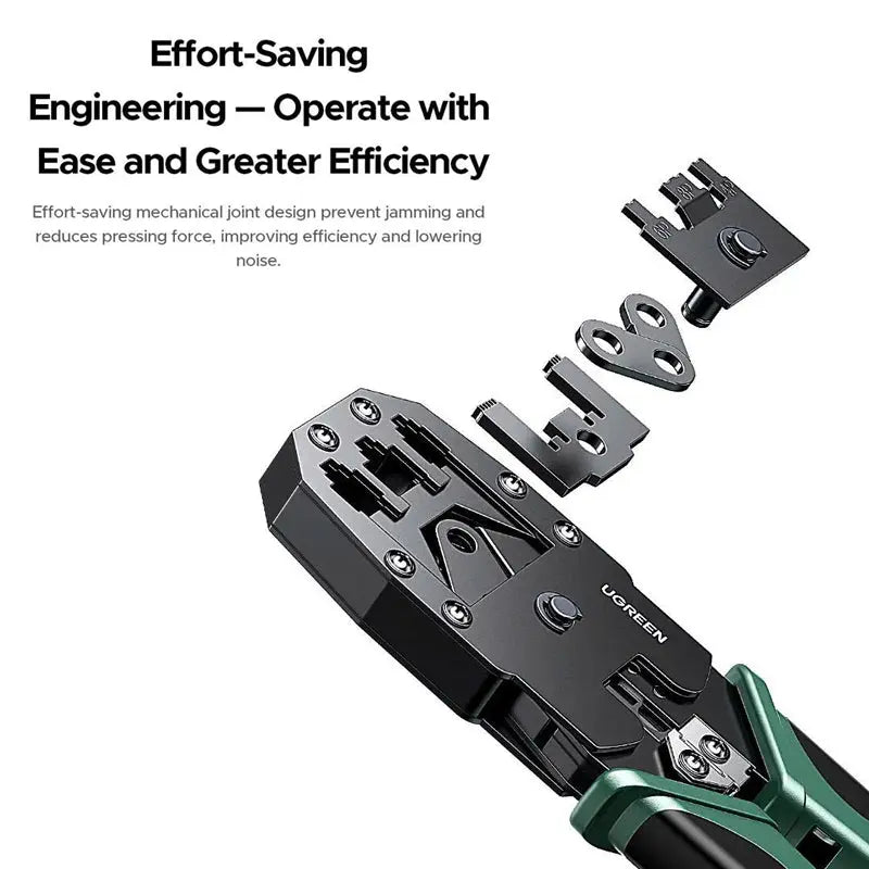 UGREEN RJ45 Crimping Tool NW304 (35971) – 3-in-1 Ethernet Cable Crimper, Cutter & Stripper for CAT5/CAT6/CAT7/CAT8 TeckPot