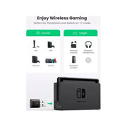 UGREEN USB 2.0 Bluetooth 5.0 Transmitter Adapter Wireless Audio Dongle PC Laptop Desktop Headphones Speakers Plug Play 10928 Ugreen