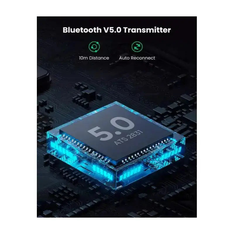 UGREEN USB 2.0 Bluetooth 5.0 Transmitter Adapter Wireless Audio Dongle PC Laptop Desktop Headphones Speakers Plug Play 10928 Ugreen