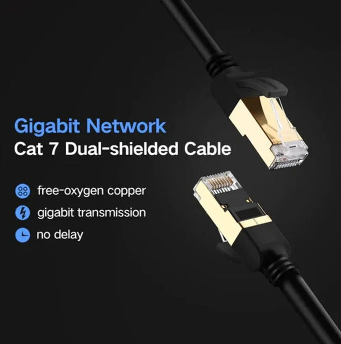 UGREEN Cat 7 Ethernet Cable 1.5M F/FTP Ultra Durable Shielded LAN 10Gbps 600MHz S/STP Molded Stranded Copper (11277)