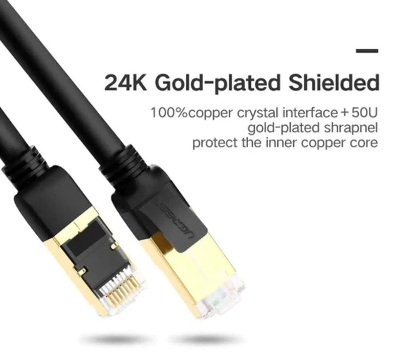 UGREEN Cat 7 Ethernet Cable 1.5M F/FTP Ultra Durable Shielded LAN 10Gbps 600MHz S/STP Molded Stranded Copper (11277)