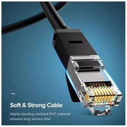 UGREEN NW102 Ethernet connector and flexible black PVC cable
