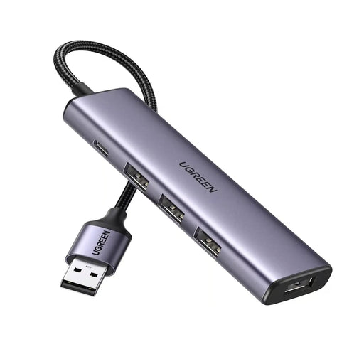 UGREEN 20805 four-port USB 3.0 hub with USB-A host plug