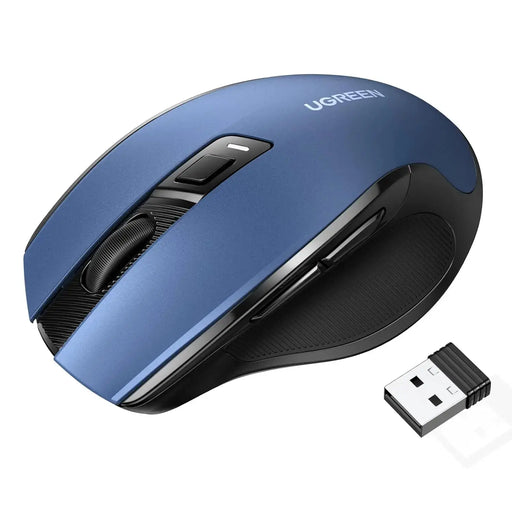 UGREEN Wireless Bluetooth Mouse & 2.4GHz Silent Wireless Mouse 6 Buttons 4000DPI with USB Receiver Mouse 2 Modes Wireless Compatible with PC, Laptop, Macbook, Windows, macOS, Linux, Blue (25753) Ugreen