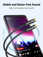 UGREEN 30620 analogue headset adapter connection detail