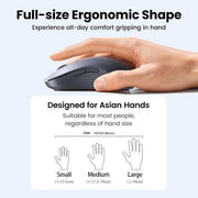 UGREEN 35900 M556 grey mouse shown in a hand