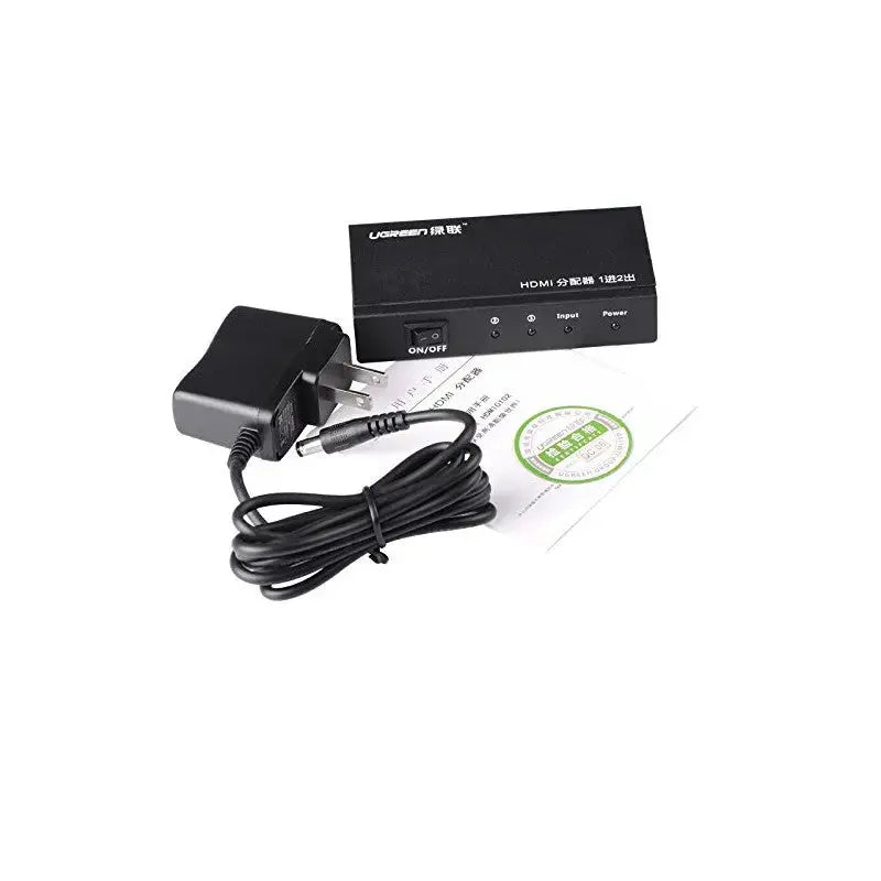 UGREEN 1x2 HDMI Splitter 1 In 2 Out HDMI Amplifier Splitter 4K@30Hz Full HD 1080P 3D TV Monitor Projector Dual Display 40201EU Ugreen