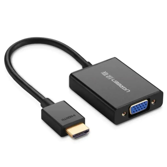 UGREEN HDMI to VGA Adapter Audio HDMI Male VGA Female Converter 1080P 60Hz 3.5mm Audio Port Monitor Projector HDTV (40233) Ugreen