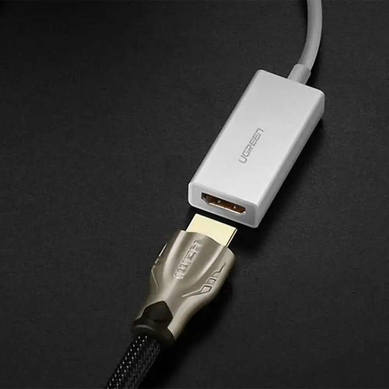UGREEN USB-C to HDMI Adapter with 20cm Cable, 4K@30Hz Video Converter, USB-C Male to HDMI Female, Compact Design – White (40273) Ugreen