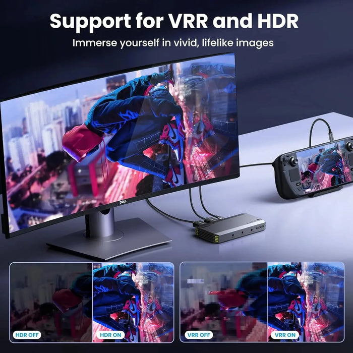 UGREEN 4K@60Hz Capture Card, Ultra HD HDMI Video Capture Card 1080P@240Hz USB 3.0 Ultra-Low Latency with VRR and HDR for Streaming, Gaming, Recording Compatible with iPad, Switch, PS5, Xbox, PC, Mac (25173) TeckPot