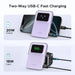 UGREEN Uno Magsafe Power Bank 5000mAh Magnetic Battery Pack 20W Fast Charging Portable Charger with Foldable Stand Emoji TFT Display Powerbank for iPhone 16 Pro Max/15 Plus/14/13/12 Series, Purple (35606) TeckPot