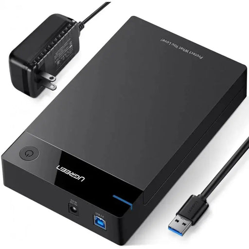 UGREEN External Enclosure for 3.5 2.5" SATA SSD HDD USB 3.0 to SATA III Hard Drive Case with UASP (50422)(Open Box)) - TeckPot
