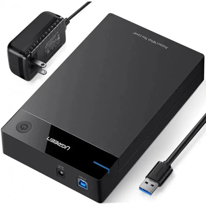 UGREEN External Hard Drive Enclosure 3.5" 2.5" SATA SSD HDD USB 3.0 SATA III UASP 5Gbps Tool-Free Case Portable (50422) Ugreen
