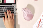 UGREEN 55917 pink M571 mouse on a laptop desk