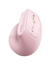 UGREEN 55917 M571 pink vertical wireless mouse, top angle