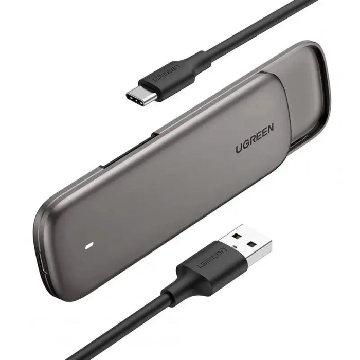 UGREEN M.2 SATA SSD Enclosure USB 3.0 5Gbps Aluminum Tool-Free External Case NGFF 2230 2242 2260 2280 Portable (60355) Ugreen