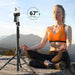 UGREEN 67" Cell Phone Selfie Stick Tripod with Bluetooth Remote, Travel Lightweight Tripod Stand for Selfies, Live Streaming, Video Conference, Compatible with All Smartphones, GO Pro, Digital Camera etc. (15609) (Open Box) - TeckPot
