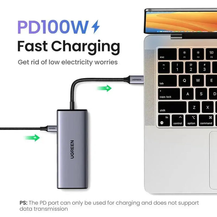 Ugreen 7 In 1 Usb C Multifunctional Adapter, 2*Hdmi, 2*Usb A 3.0, 3* Usb A 2.0, 1*100W PD (35897) Ugreen