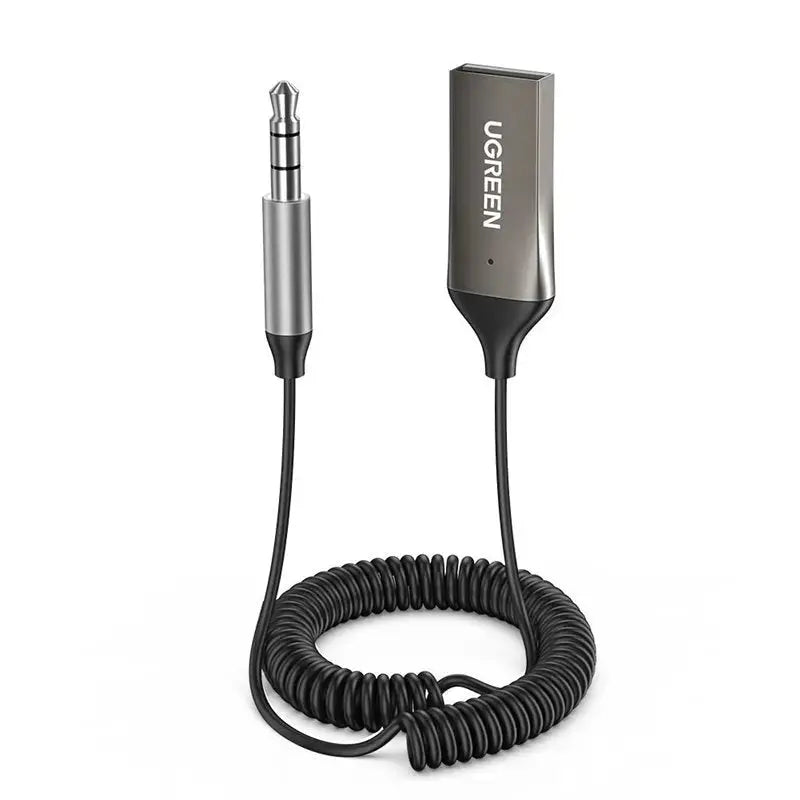 UGREEN Bluetooth 5.3 Car AUX Receiver 3.5mm Wireless Audio Adapter Hands-Free Calling HiFi Music Streaming (70601) Ugreen