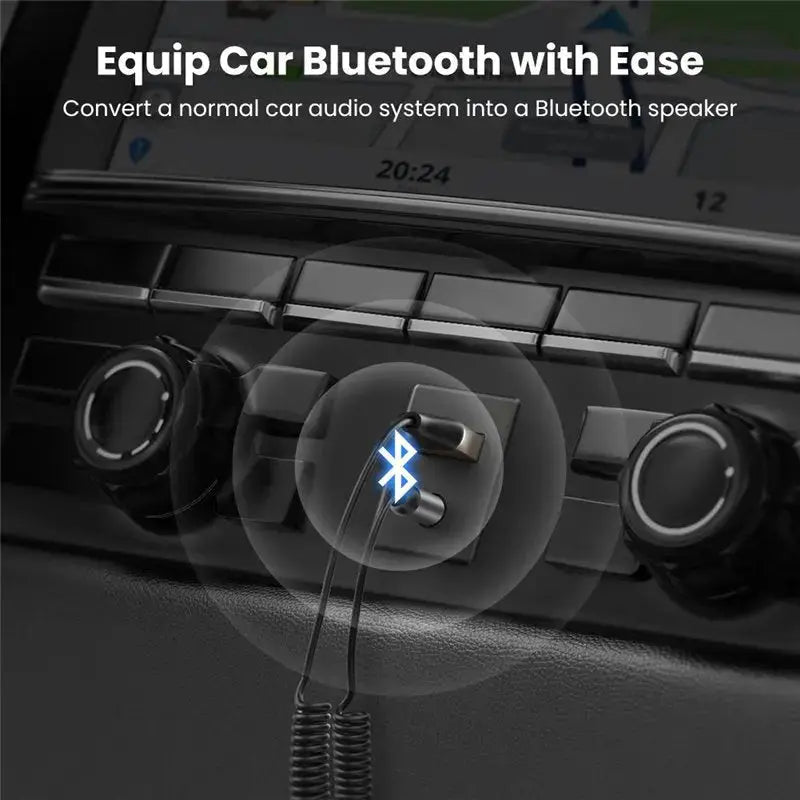 UGREEN Bluetooth 5.3 Car AUX Receiver 3.5mm Wireless Audio Adapter Hands-Free Calling HiFi Music Streaming (70601) Ugreen