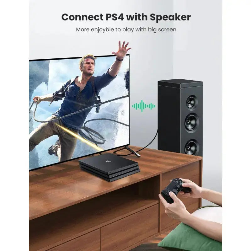 UGREEN 1M Toslink Digital Optical Audio Cable Male to Male Fiber Optic Home Theater Soundbar TV PS5 Xbox DAC 70890 Ugreen