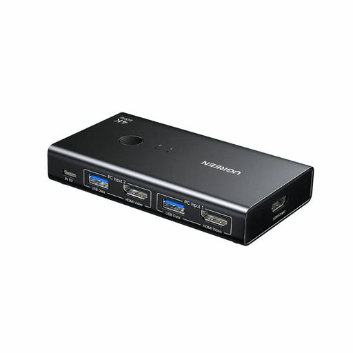 UGREEN 75246 AK502 black HDMI KVM switch showing front USB ports