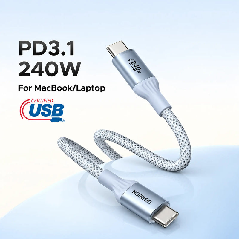 UGREEN 75731 1m 240W USB-C cable with E-Marker chip PD 3.1 240W for MacBook and laptops