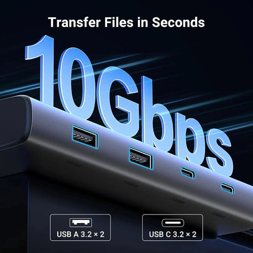 UGREEN 8 in 1 USB C 4K Docking Station Dual Monitor, Triple Display USB C Hub with 2 HDMI, VGA, 2 USB A&C 3.2 Ports, 100W PD, Dock Compatible for MacBook, Dell, HP, Lenovo, Surface etc (35588/Open Box)) TeckPot