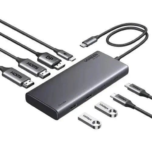 UGREEN Triple Monitor USB-C Hub 8-Port Docking Station Multi Display Adapter Type-C Dock Laptop MacBook Pro Air Surface (35625) Ugreen