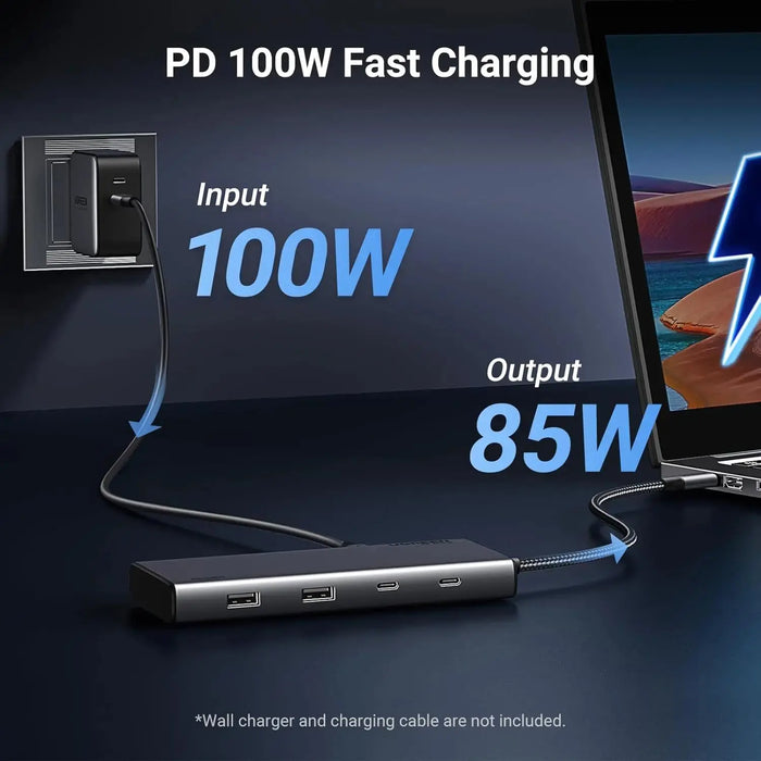 UGREEN 8 in 1 USB C Docking Station with Dual Monitor, 4K Triple Display USB C Hub with 2 HDMI, DP, 2 USB A&C 3.2 Ports, 100W PD, Dock Compatible for MacBook, Dell, HP, Lenovo, Surface etc (35625/Open Box) TeckPot