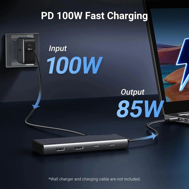 UGREEN Triple Monitor USB-C Hub 8-Port Docking Station Multi Display Adapter Type-C Dock Laptop MacBook Pro Air Surface (35625) Ugreen