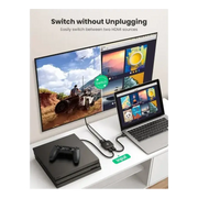 GREEN HDMI Switch 2-in-1 Out Bi-Directional HDMI Splitter 4K 60Hz 1080P 3D TV Monitor Projector Auto Switch 80126 Ugreen