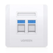 UGREEN Dual Port Wall Plate 2-Port Keystone Faceplate Standard RJ45 Cat6 Cat5e Ethernet Audio Video HDMI Jack Home (80182) Ugreen