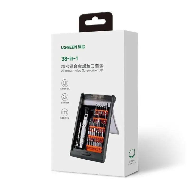UGREEN 38-in-1 Precision Screwdriver Set Magnetic Repair Tool Kit Aluminum Alloy Laptop PC Smartphone Electronics 80459 Ugreen