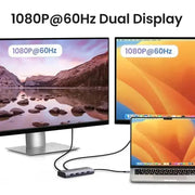 UGREEN 7-in-1 USB C Multifunctional Adapter 2 HDMI 2 USB A 3.0 3 USB A 2.0 100W PD Hub Dock Multi Port (35897) Ugreen