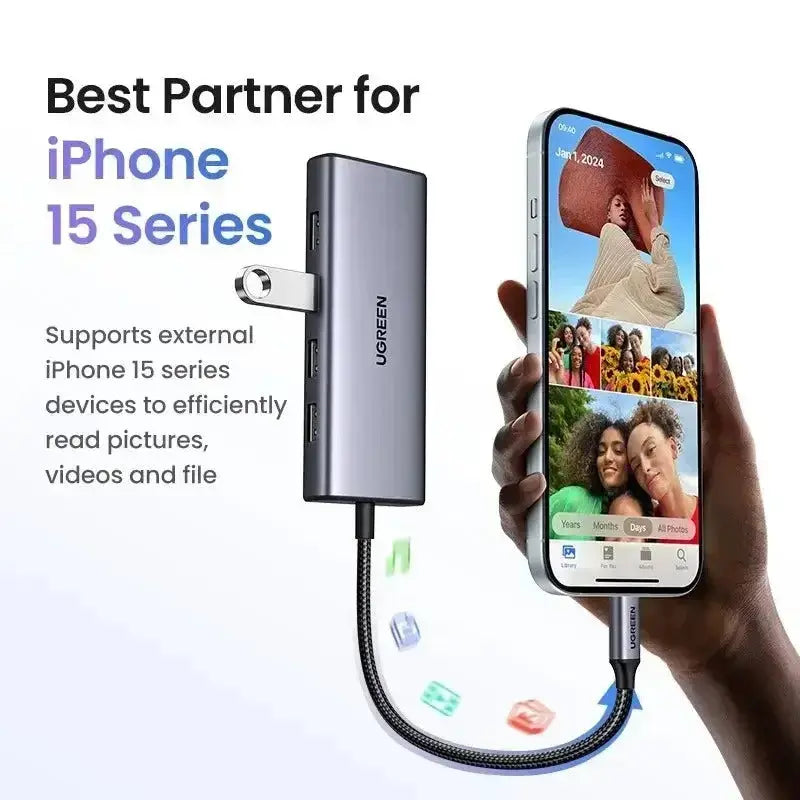 UGREEN 7-in-1 USB C Multifunctional Adapter 2 HDMI 2 USB A 3.0 3 USB A 2.0 100W PD Hub Dock Multi Port (35897) Ugreen