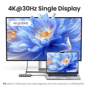 UGREEN 7-in-1 USB C Multifunctional Adapter 2 HDMI 2 USB A 3.0 3 USB A 2.0 100W PD Hub Dock Multi Port (35897) Ugreen