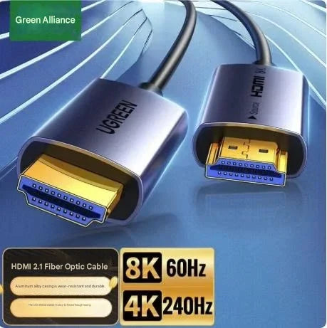 UGREEN HD183 55504 HDMI 2.1 8K60 fibre optic cable aluminium shell connectors