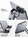 UGREEN Height Adjustable Aluminum Portable Mobile / Tablet Stand Compatible with ipad pro 12.9, 9.7, 10.5, ipad air Mini 4 3 2, iPhone 12 pro max, Nintendo Switch Tabletop etc. (40393) (Open Box) - TeckPot