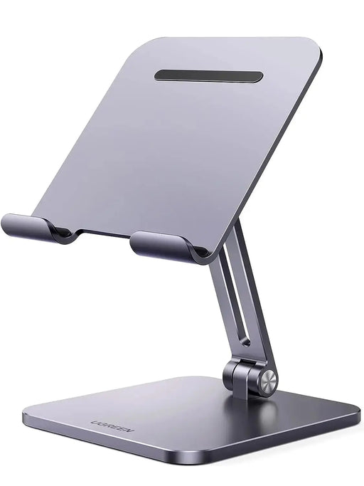 UGREEN Height Adjustable Aluminum Portable Mobile / Tablet Stand Compatible with ipad pro 12.9, 9.7, 10.5, ipad air Mini 4 3 2, iPhone 12 pro max, Nintendo Switch Tabletop etc. (40393) (Open Box) - TeckPot