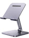 UGREEN Height Adjustable Aluminum Portable Mobile / Tablet Stand Compatible with ipad pro 12.9, 9.7, 10.5, ipad air Mini 4 3 2, iPhone 12 pro max, Nintendo Switch Tabletop etc. (40393) (Open Box) - TeckPot