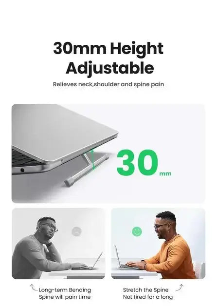 UGREEN Clip Laptop Stand Adjustable Foldable Holder for MacBook Air Pro PC 11 13 17 inch Model: 45415 TeckPot