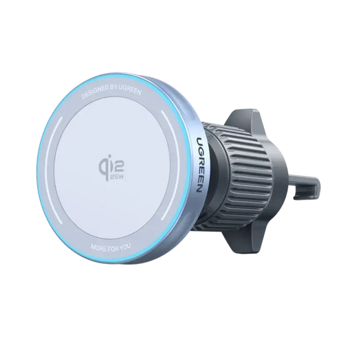 UGREEN 25W MagFlow Magnetic Wireless Car Charger (55967) – Qi2 & MagSafe Compatible Fast Charging Vent Mount TeckPot