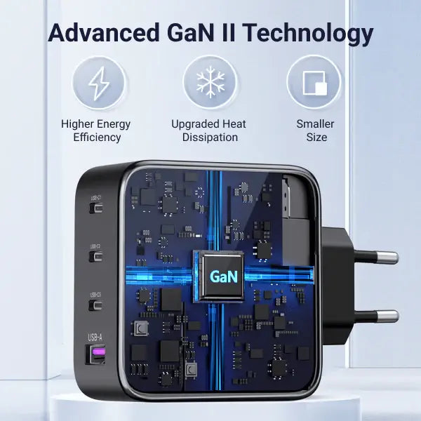 UGREEN 100W 4-Port 3C1A GaN Fast PD Charger Laptop Tablet Phone Desktop USB-C Wall Charger Multi Device Charging (40747)