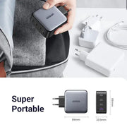 UGREEN 100W 4-Port 3C1A GaN Fast PD Charger Laptop Tablet Phone Desktop USB-C Wall Charger Multi Device Charging (40747) Ugreen