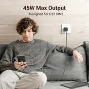 UGREEN 45W Nexode 2-Port USB C Charger GaN II Tech Galaxy S22 Ultra S21 MacBook Air iPhone 14 Pro Max Plus Wall (90573) Ugreen